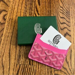 Pink Goyard Card Holder